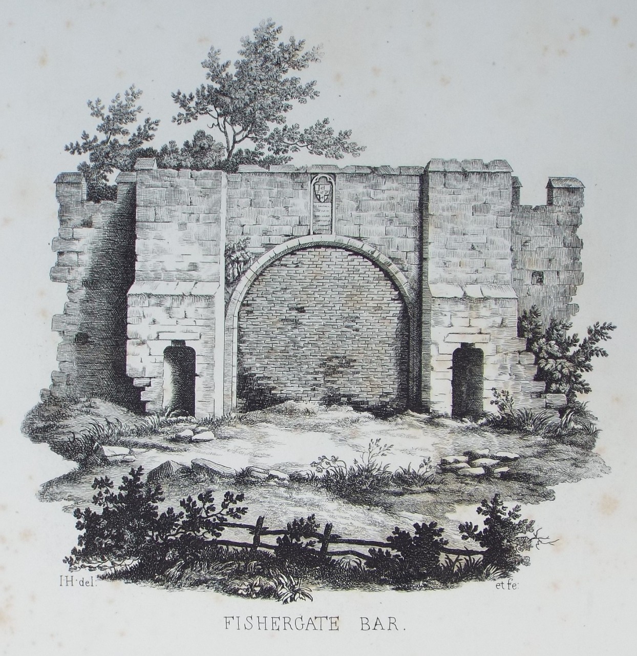 Etching - Fishergate Bar. - Halfpenny