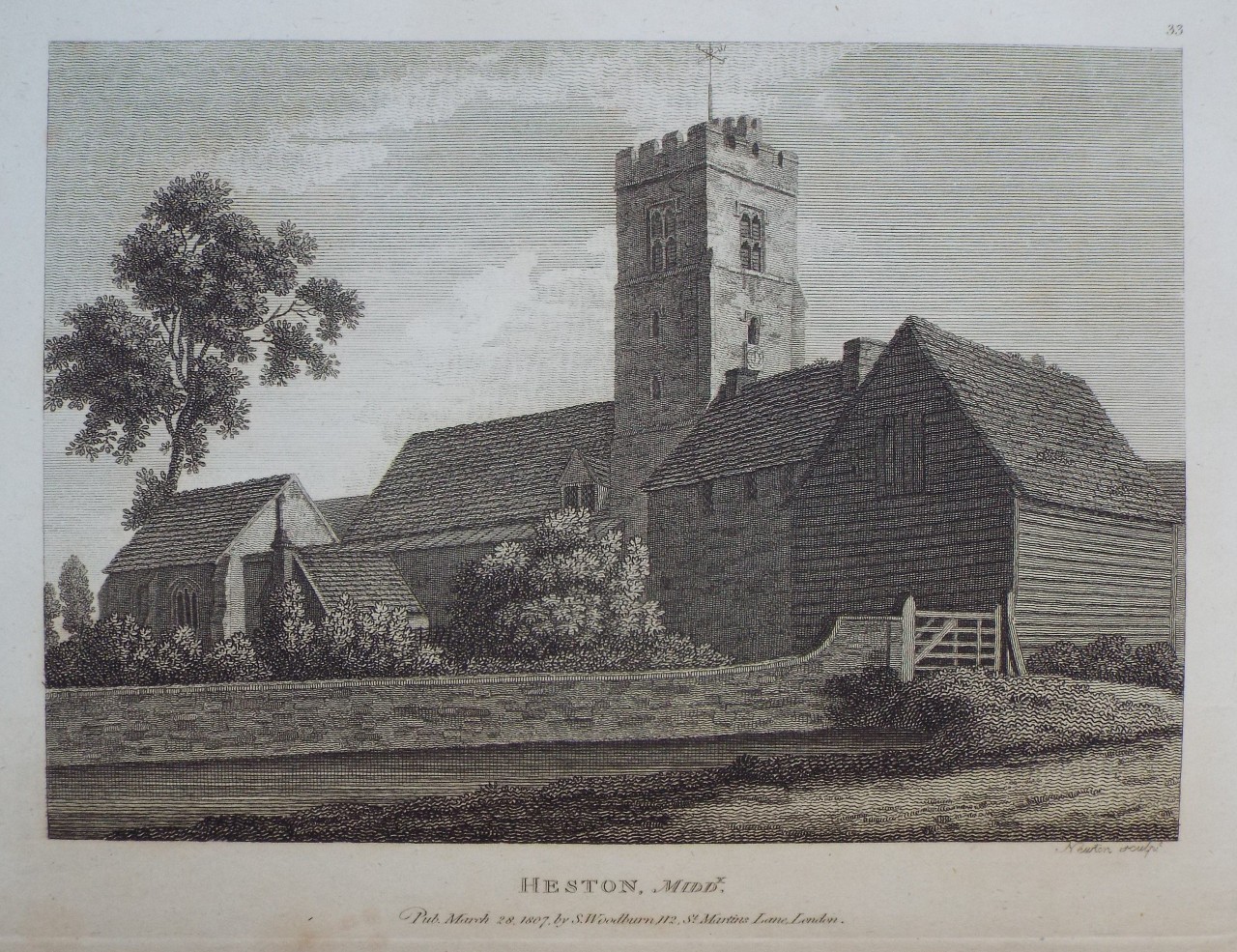 Print - Heston, Middx. - Newton