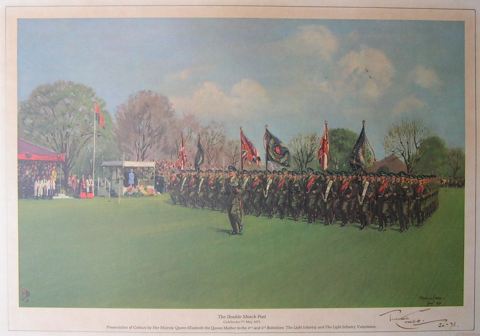 Photo-Lithograph - The Double March Past Colchester 7th May 1971