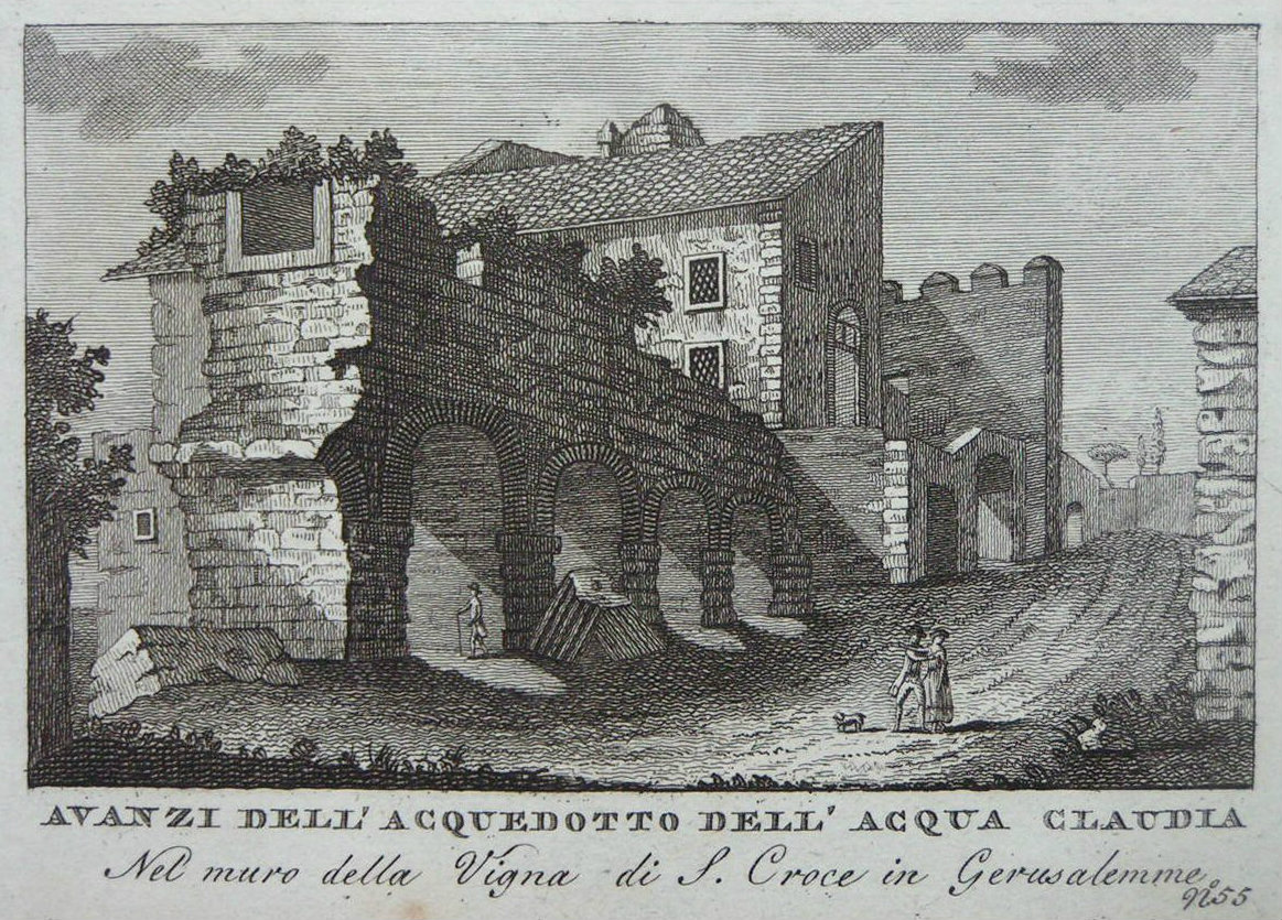 Print - Avanzi dell' Acquedotto dell Acqua Claudia Nel muro della Vigna di S. Croce in Gerusalemme