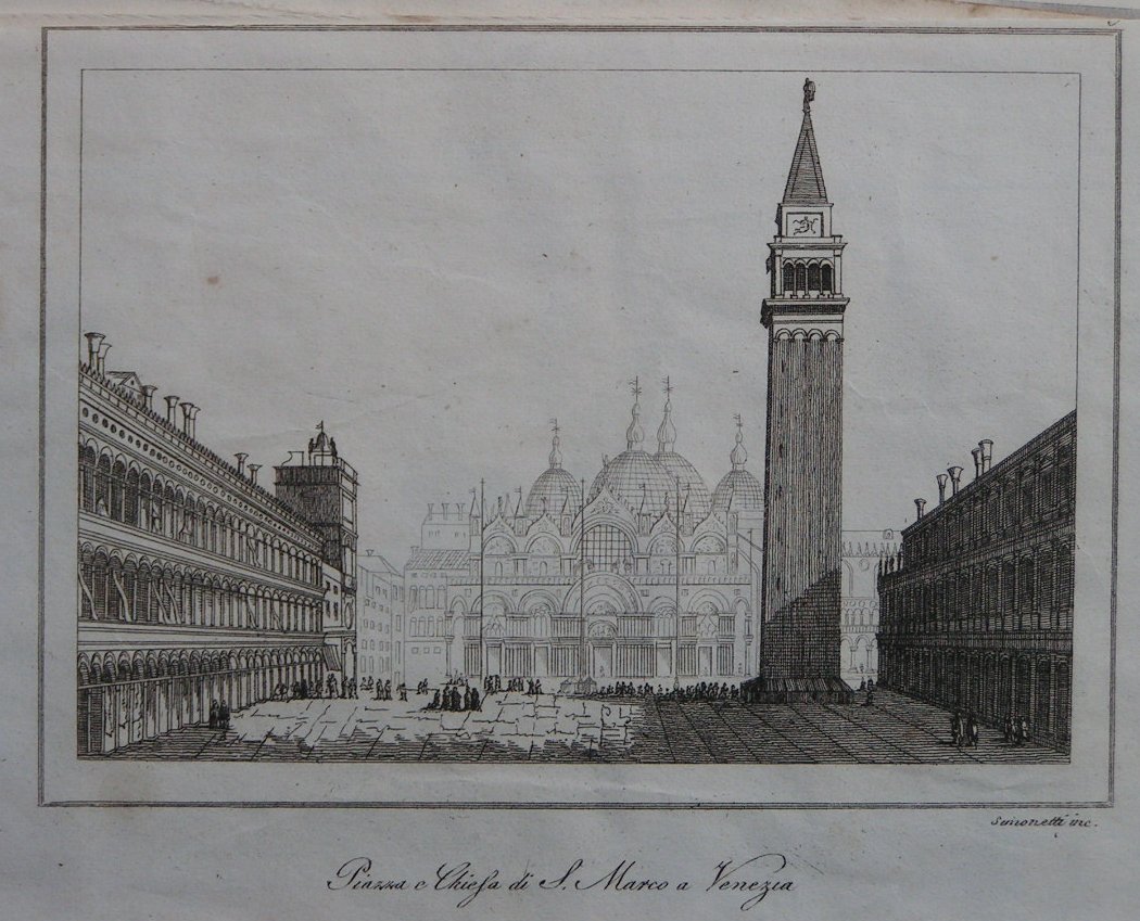 Print - Piazza i Chiesa di S.Marco a Venezia - 