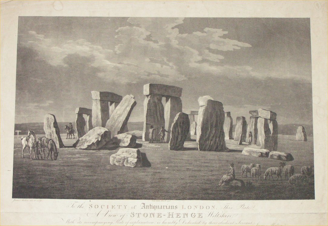 Aquatint - A View of Stonehenge, Wiltshire - Malton