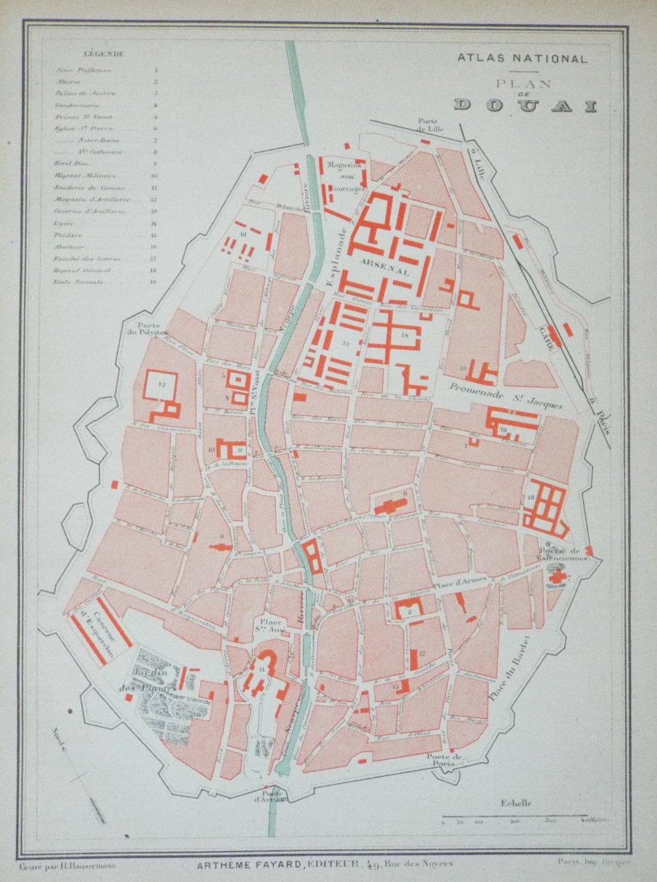 Map of Douai - Douai