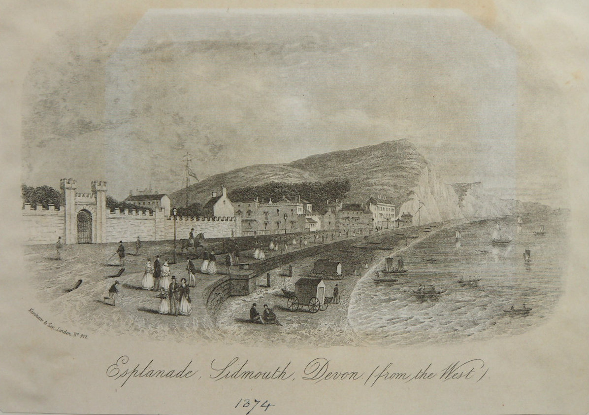 Steel Vignette - Esplanade, Sidmouth, Devon (from the West) - Kershaw