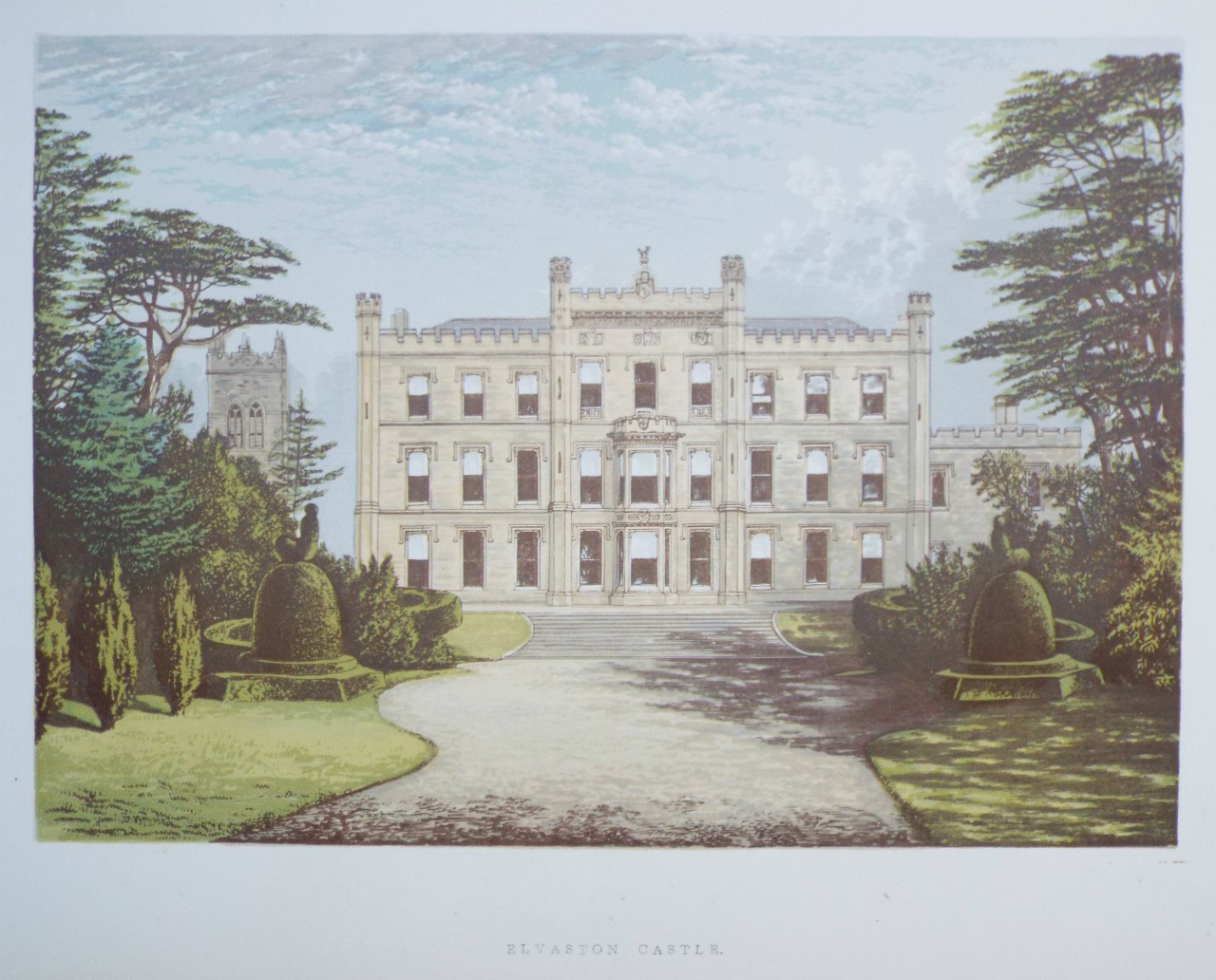 Chromo-lithograph - Elvaston Castle.