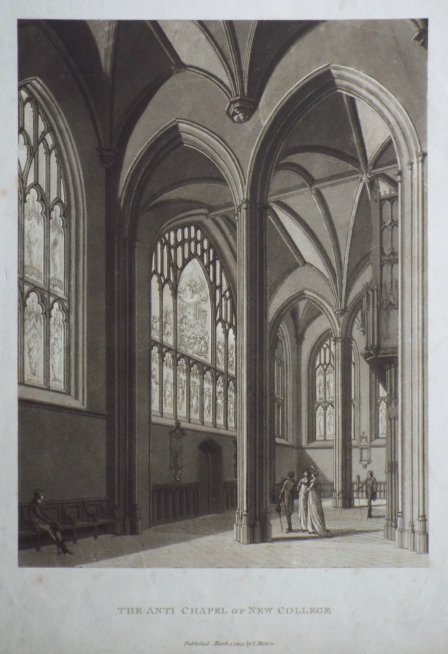 Aquatint - The Anti Chapel of New College - Malton