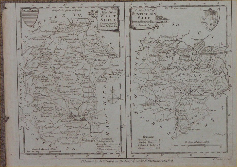 Map of Huntingdonshire - Conder