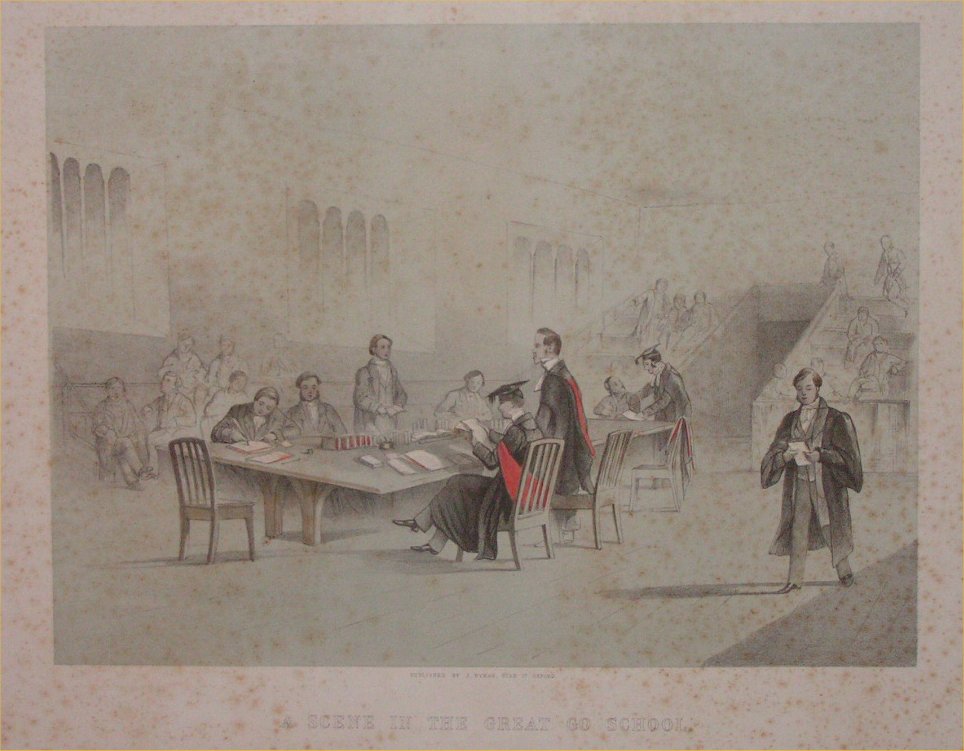 Lithograph - A Scene in the Great Go School