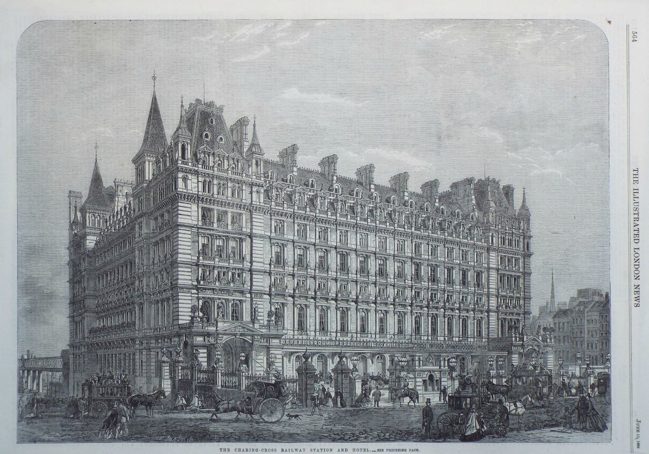 Wood - The Charing-Cross Railway Station and Hotel.