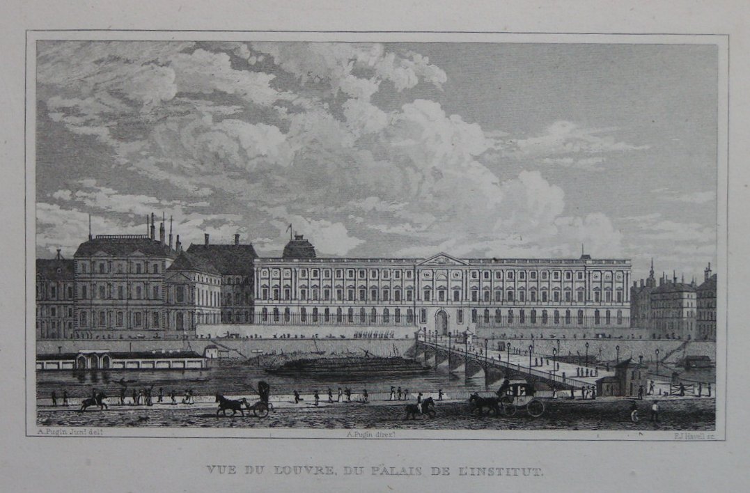 Print - Vue du Louvre du Palais de l'Institute - Havell