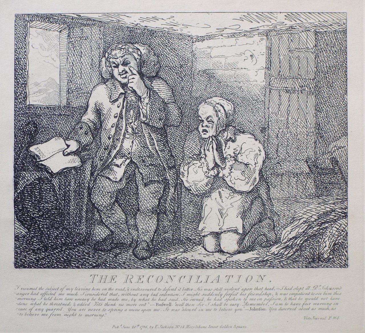 Etching - The Reconciliation. - Rowlandson