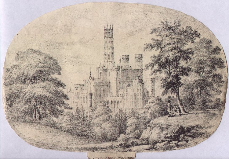 Lithograph - Fonthill Abbey - Wiltshire - Bedford