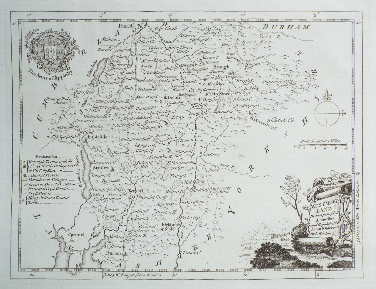 Map of Westmorland