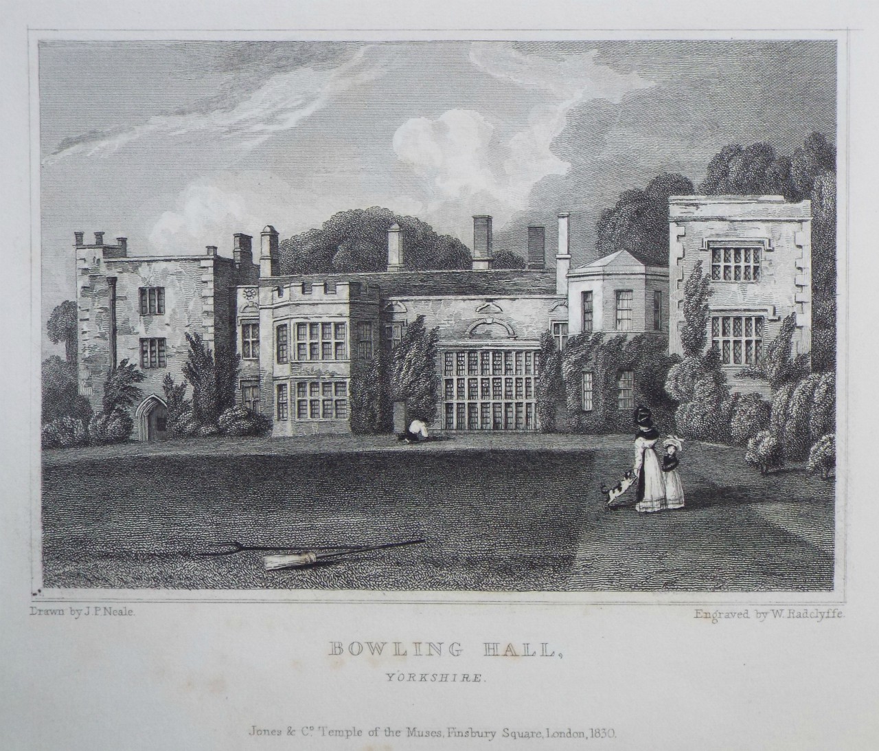 Print - Bowling Hall, Yorkshire. - Radclyffe