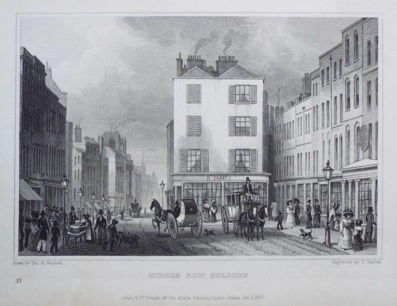 Print - Middle Row Holborn. - Barber