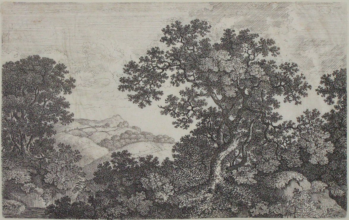 Print - (Landscape with foreground trees) - Smith