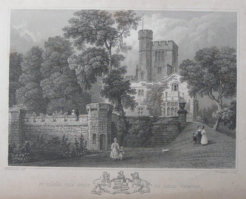 Print - St.Clare the Seat of Lord Vernon - Barber