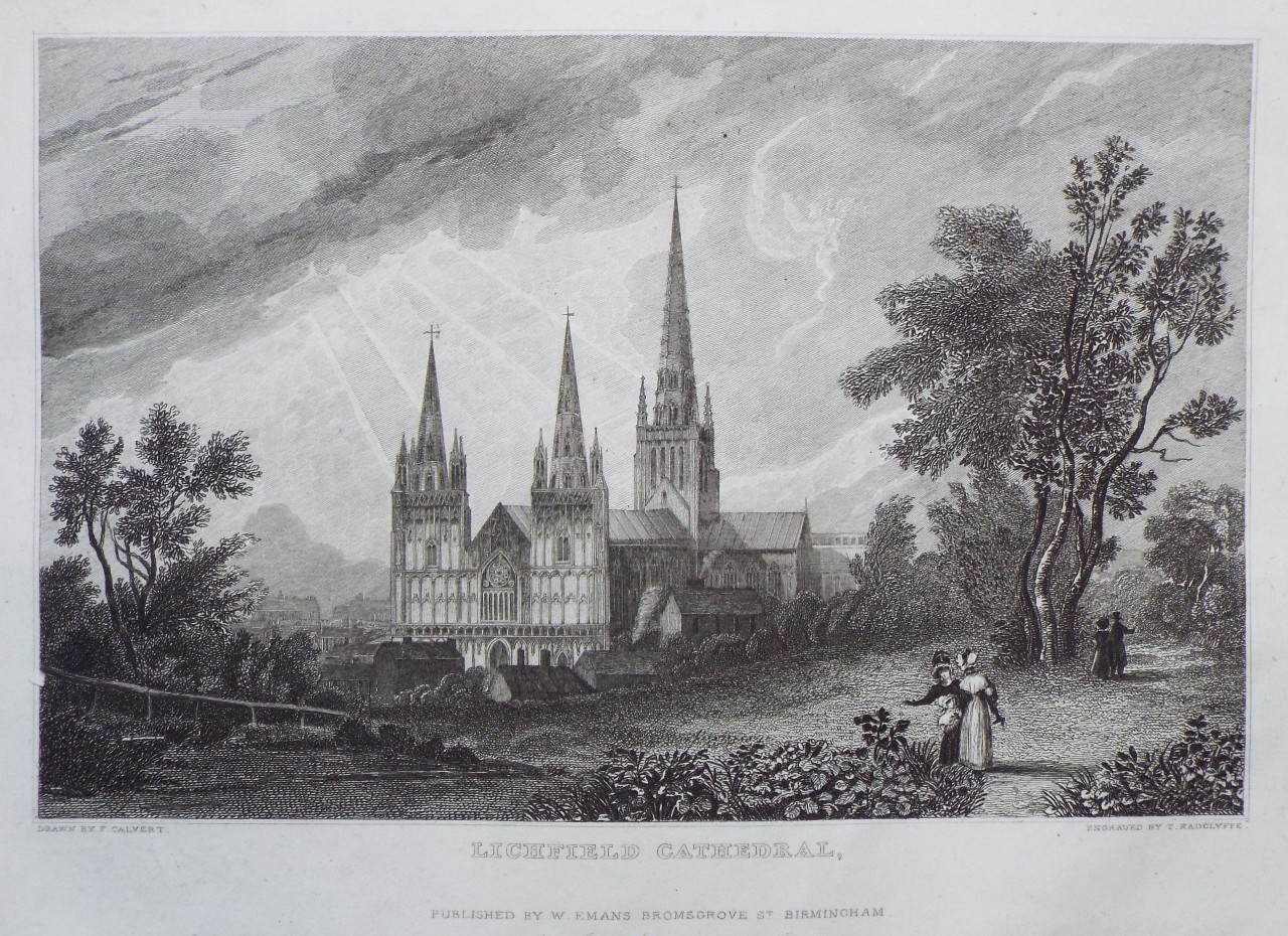 Print - Lichfield Cathedral. - Radclyffe