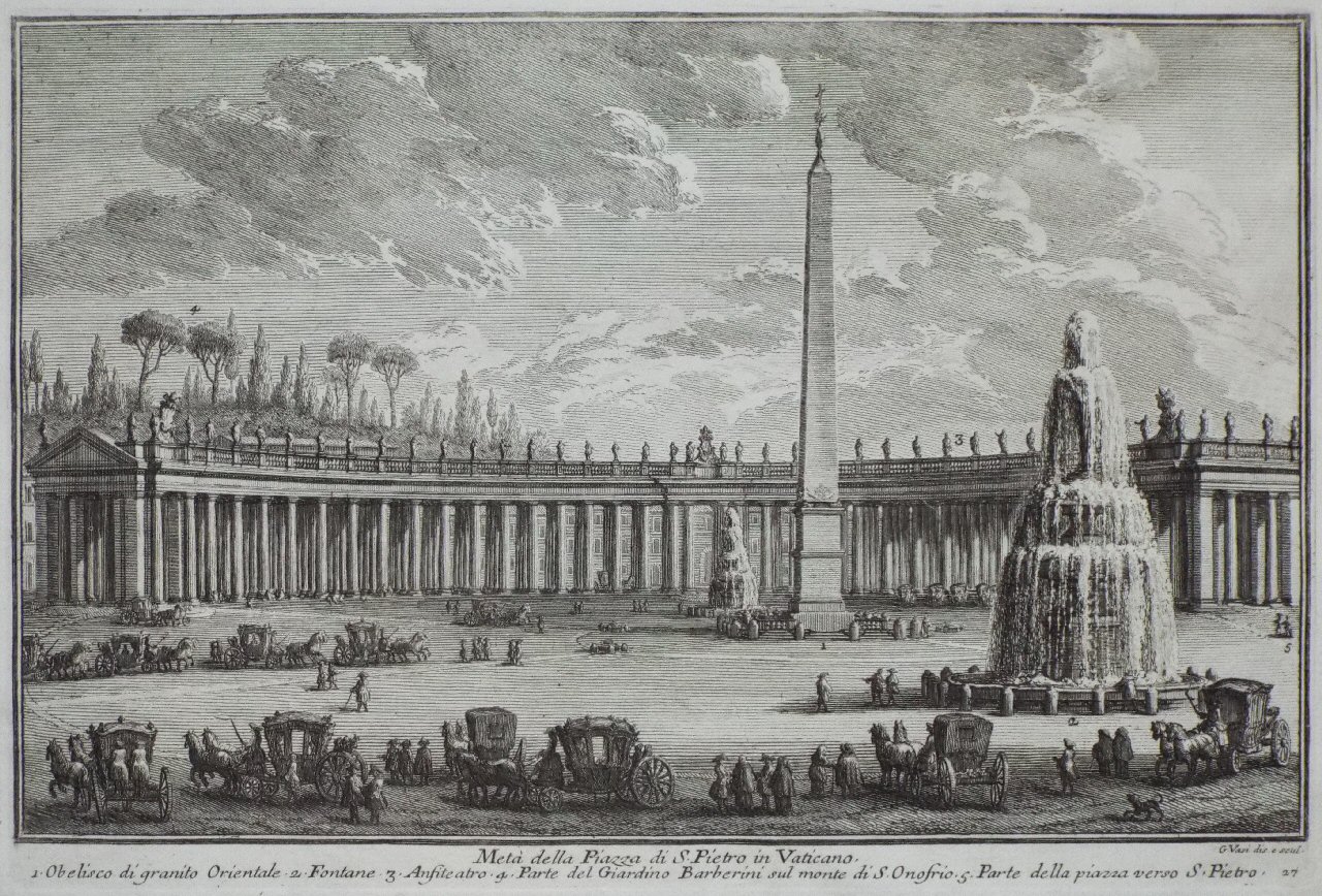 Print - Meta della Piazza di S. Pietro in Vaticano - Vasi