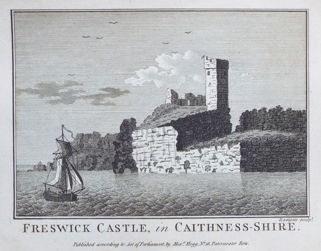 Print - Freswick Castle, in Caithness-shire. - 