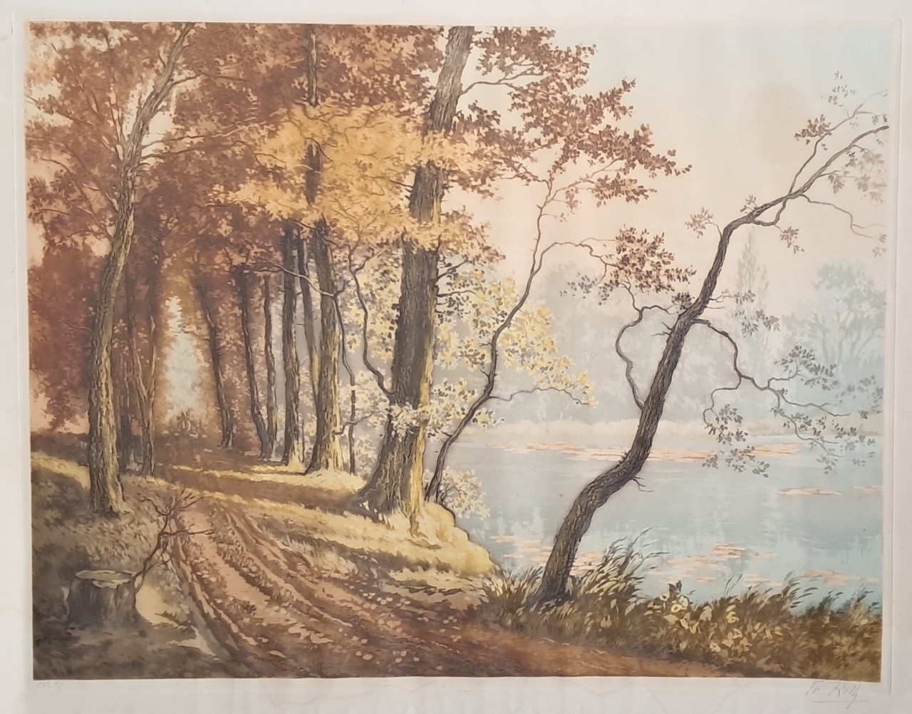 Etching with aquatint - Autumne - Roth