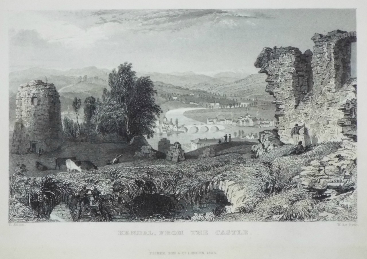 Print - Kendal, from the Castle. - Le