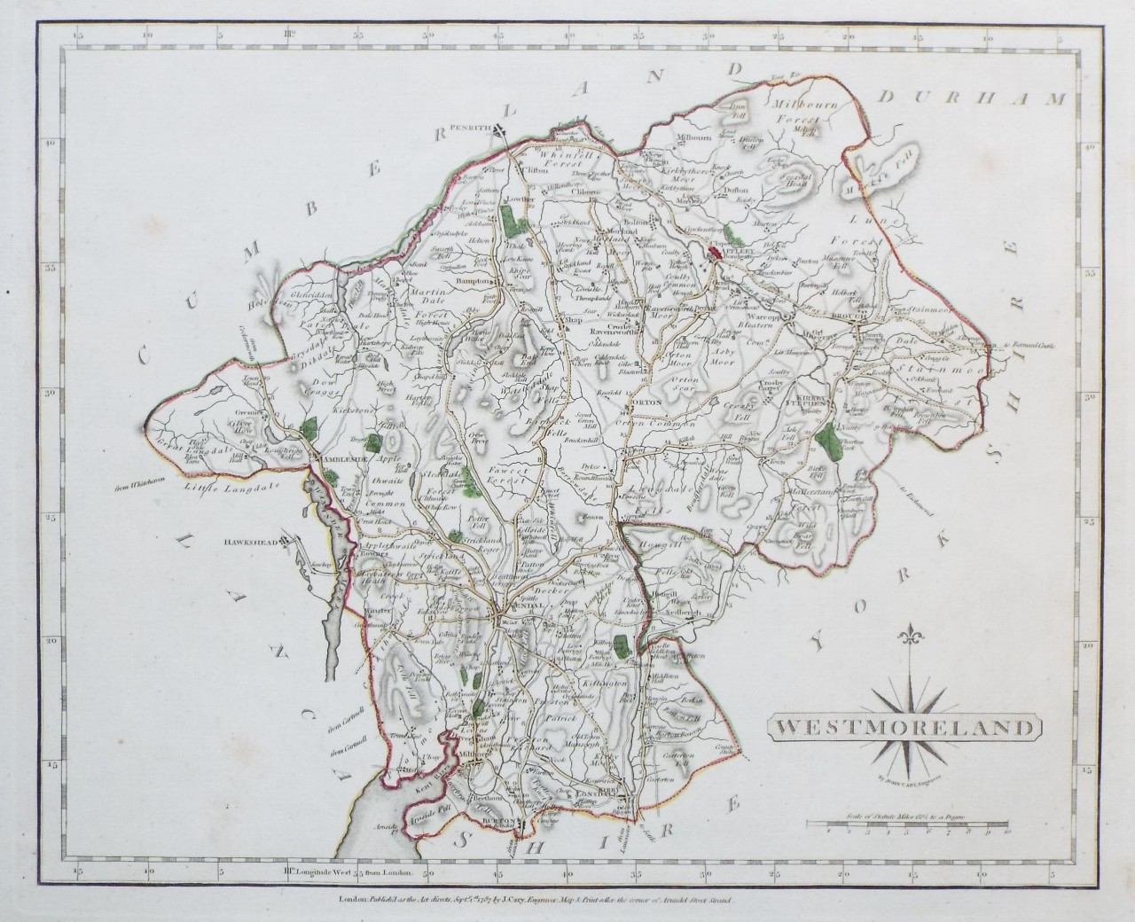 Map of Westmorland