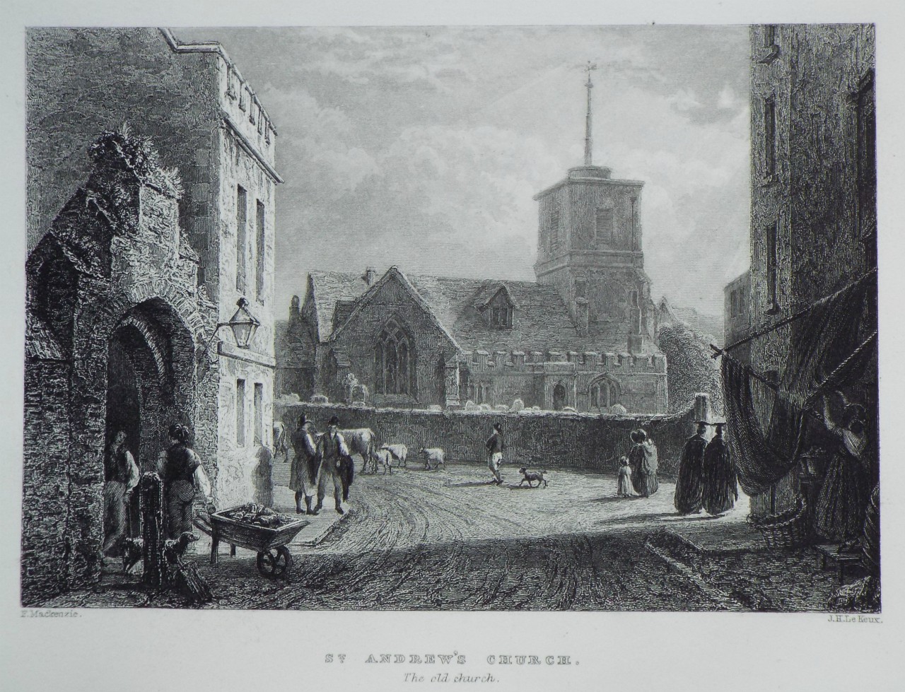 Print - St. Andrew's Church. The old church. - Le