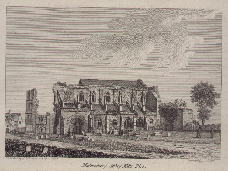 Print - Malmsbury Abbey, Wilts. Pl.2. - Newton