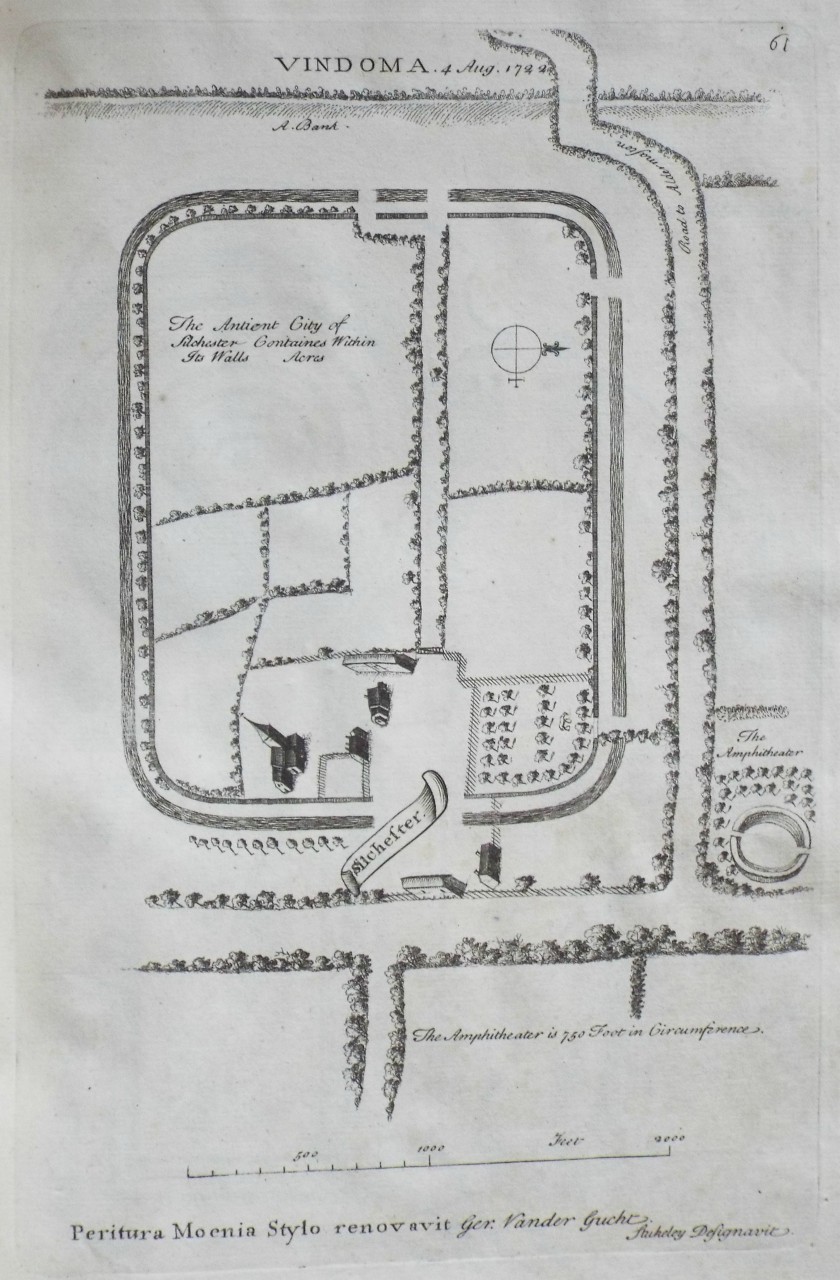 Print - Vindoma. 4 Aug. 1722. Silchester