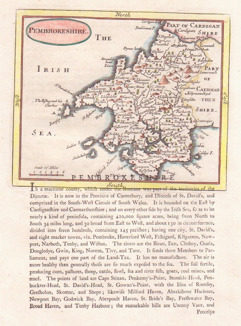 Map of Pembrokeshire - Seller-Grose