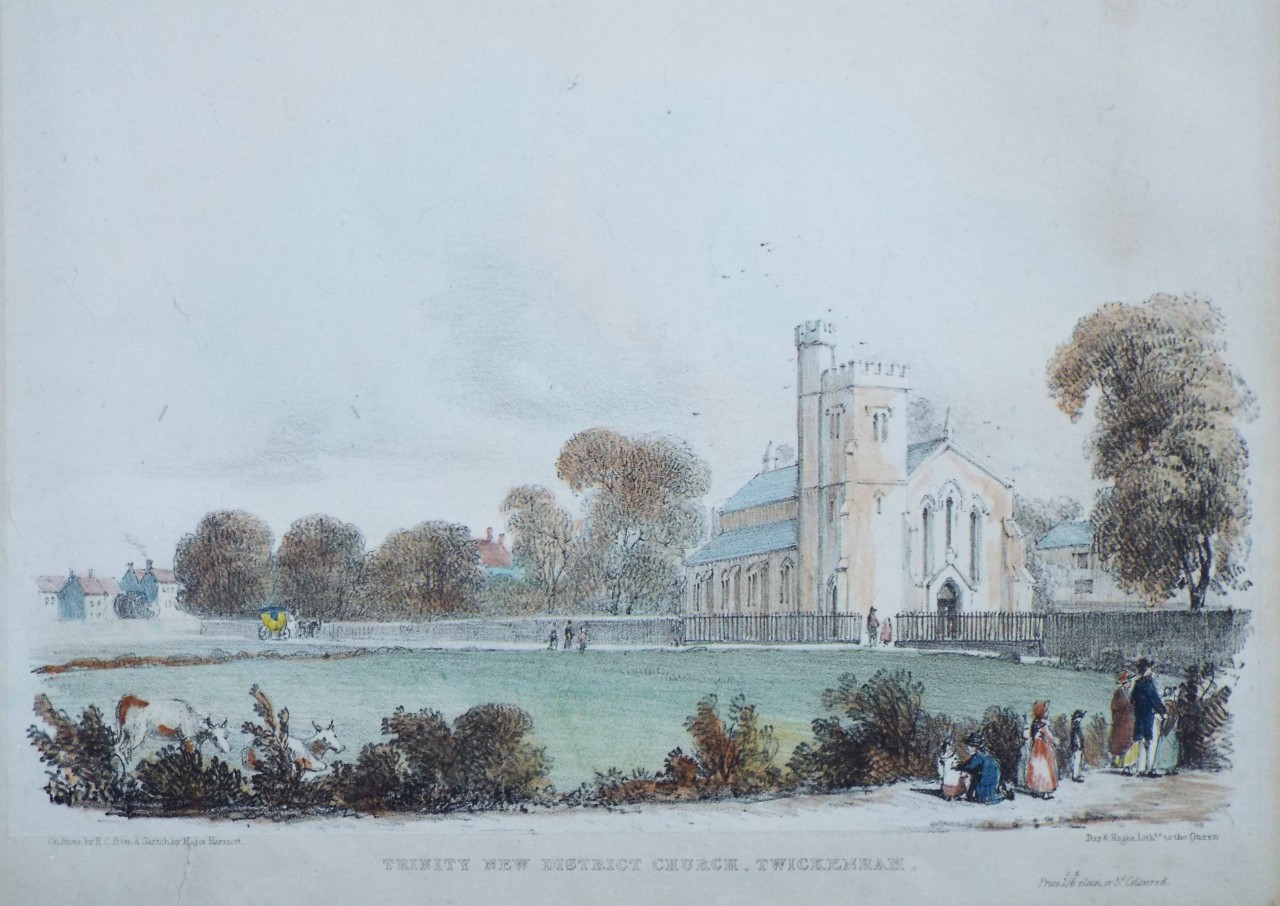 Lithograph - Trinity New District Church, Twickenham. - H.