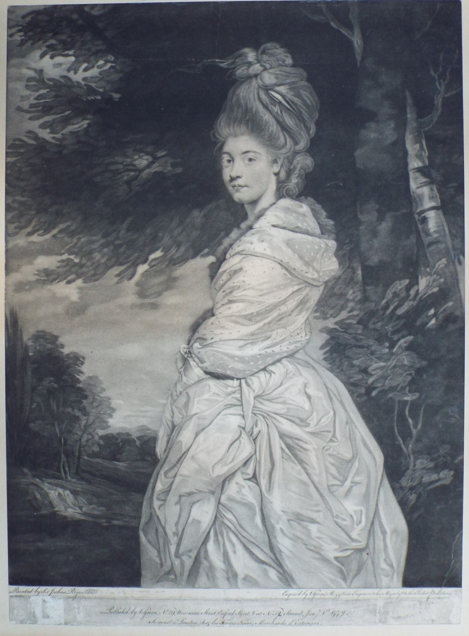 Mezzotint - Lady Henrietta Herbert - Green