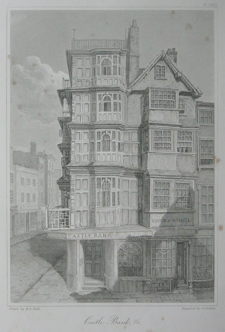 Etching - Castle Bank, &c - Skelton