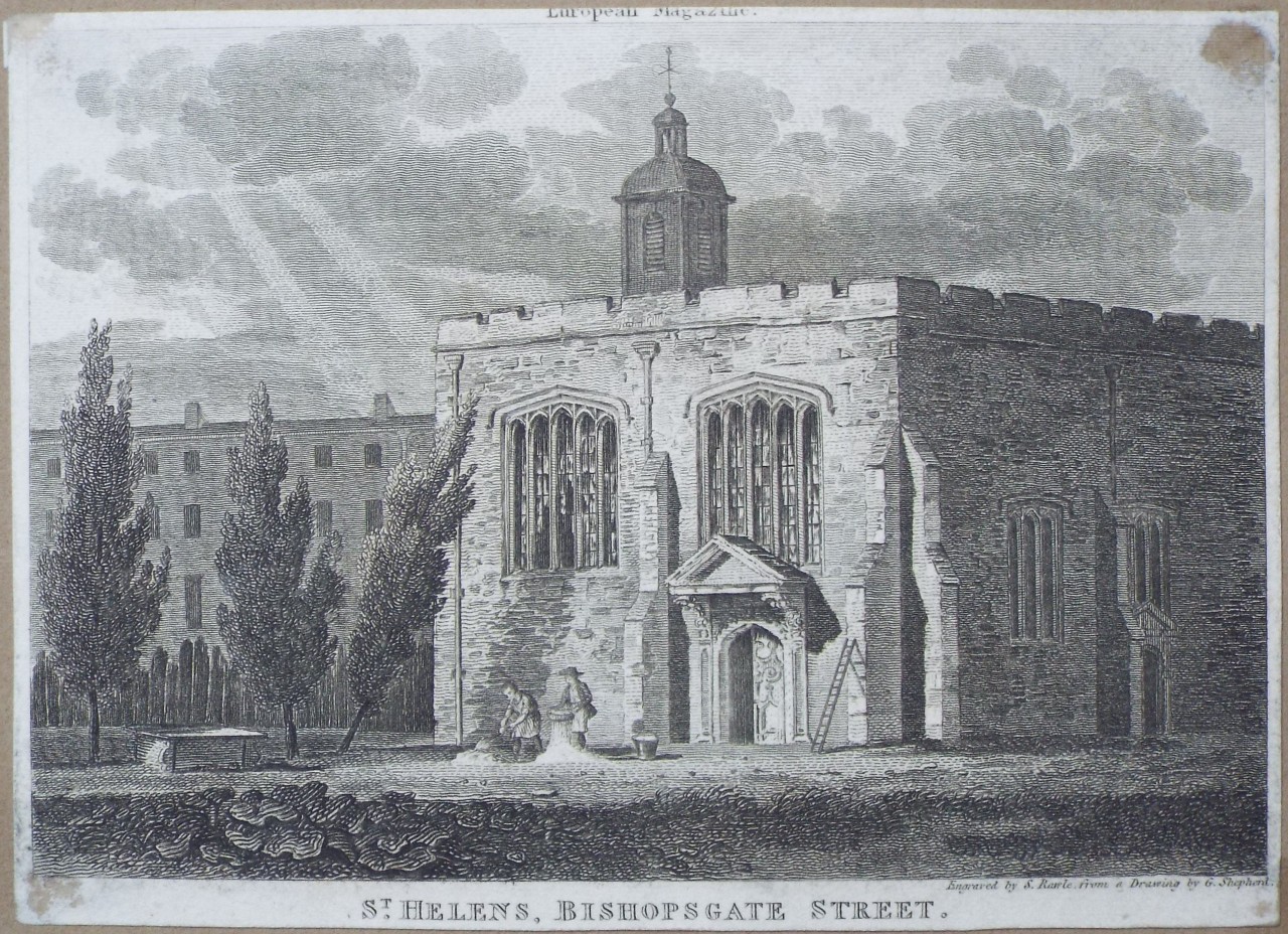 Print - St. Helens, Bishopsgate Street - Rawle