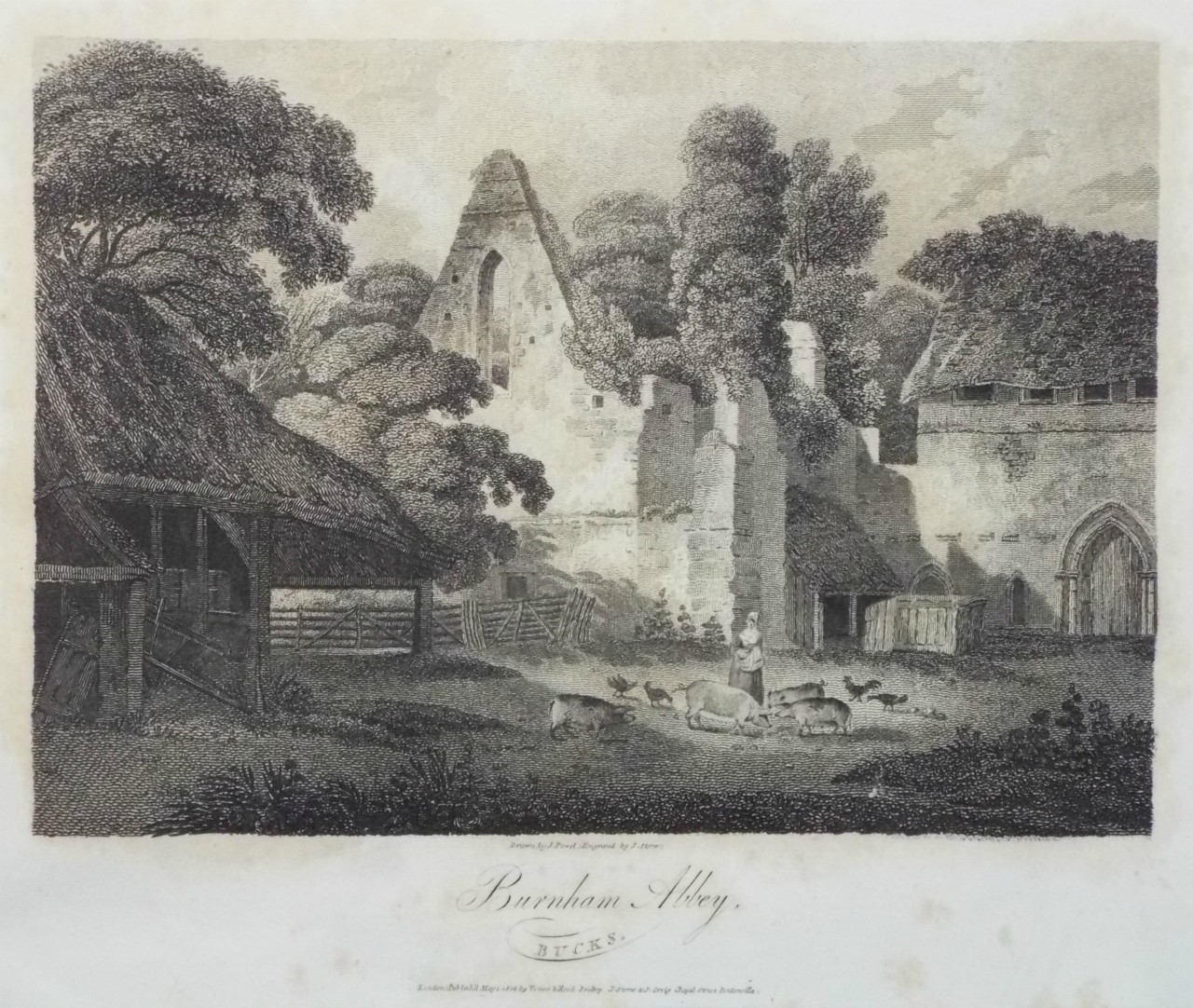 Print - Burnham Abbey, Bucks. - Storer