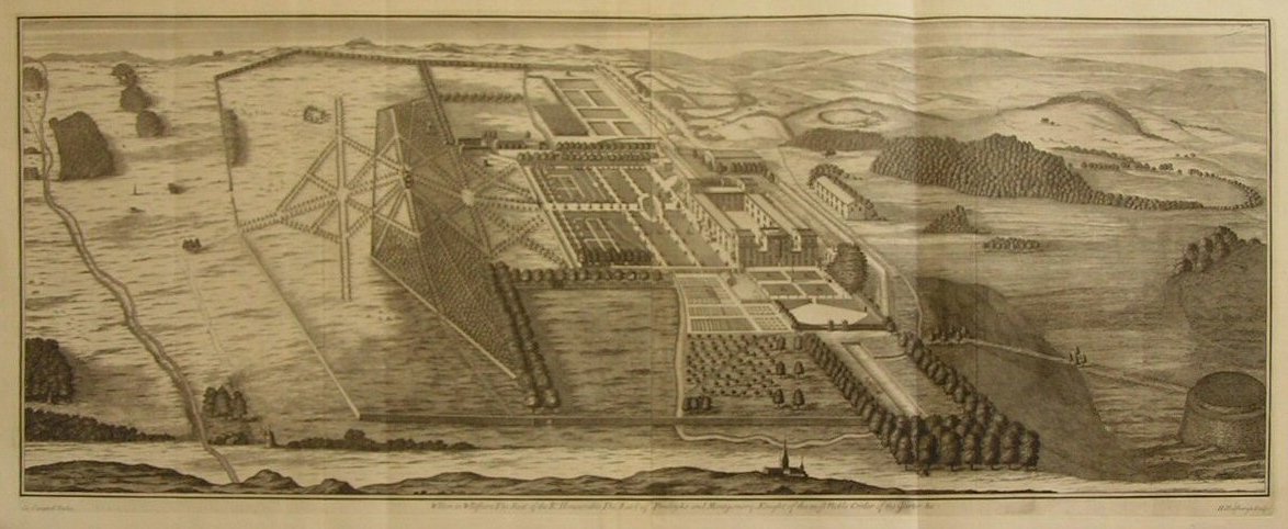 Print - Wilton in Wiltshire. The Seat of the Rt Honourable the Earl of Pembroke and Montgomery, Kinght of the Most Noble Order of the Garter &c - Hulsbergh