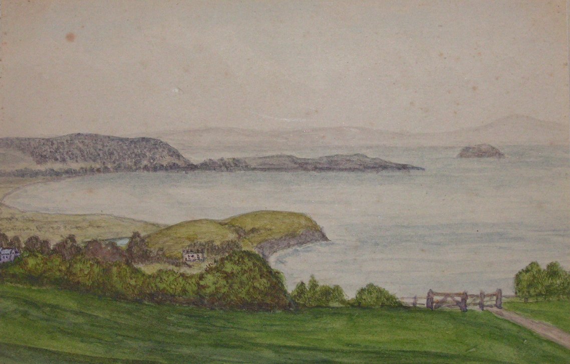 Watercolour - (View of the coast from Clevedon looking SW)