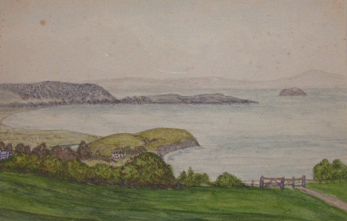 Watercolour - (View of the coast from Clevedon looking SW)