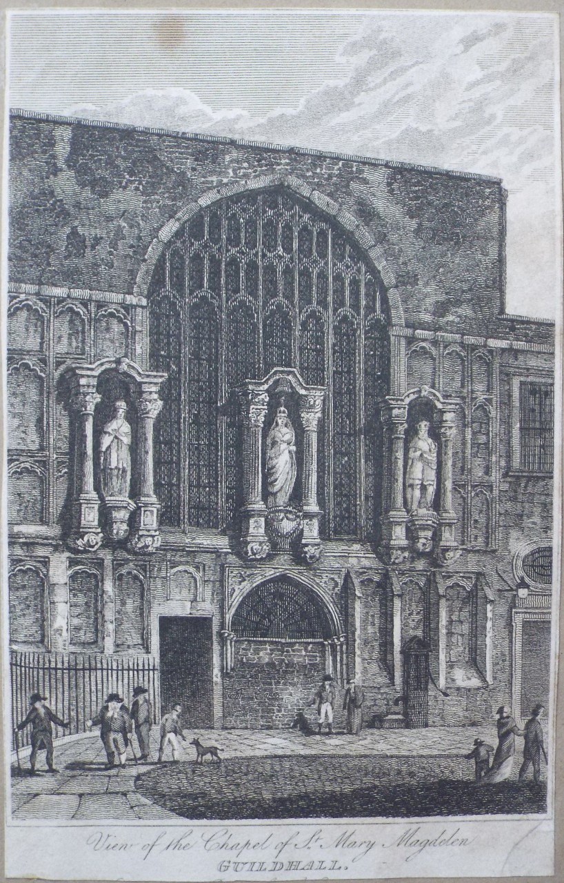Print - View of the Chapel of St. Mary Magdalen Guildhall.