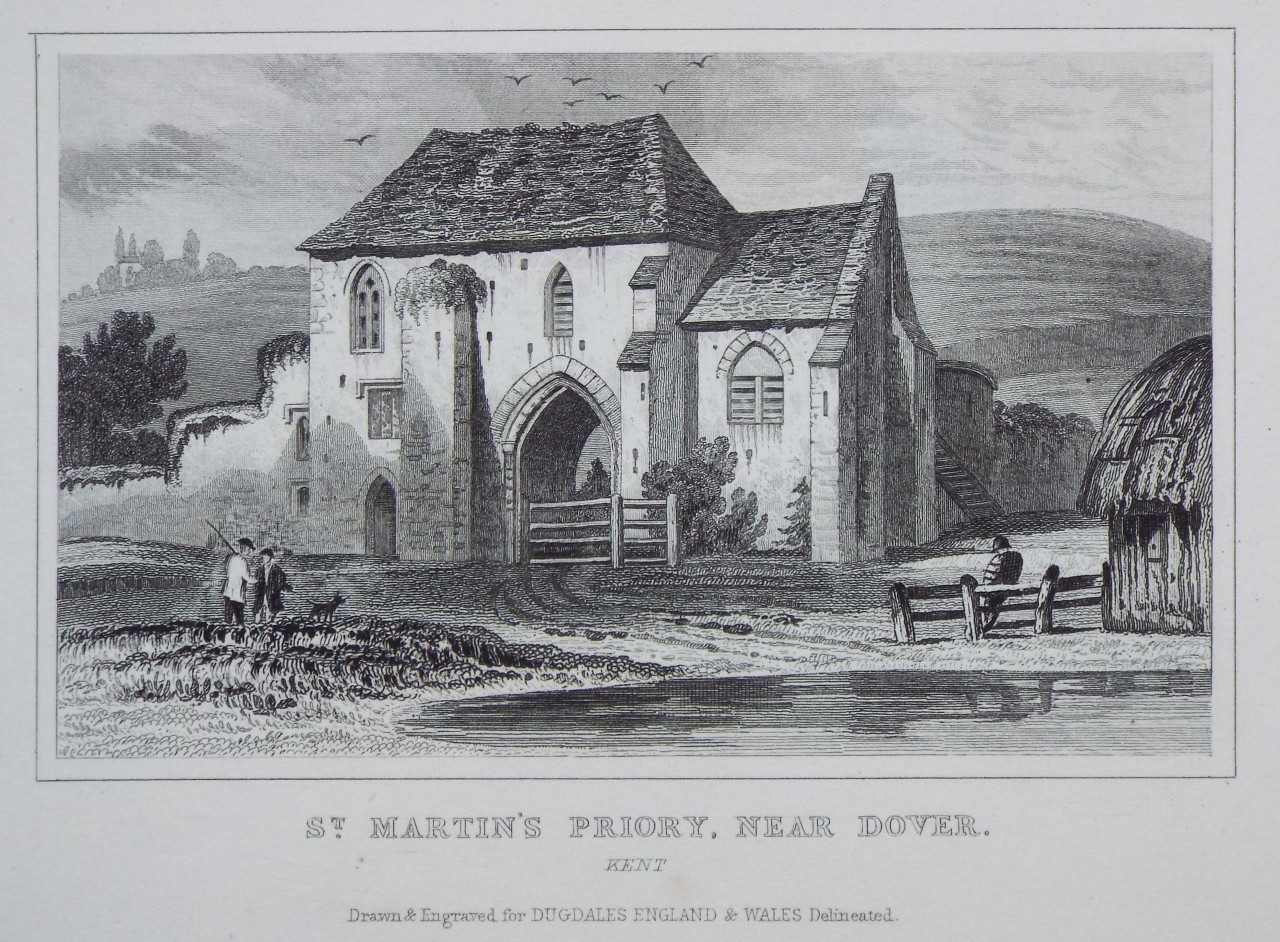 Print - St. Martin's Priory, near Dover. Kent.