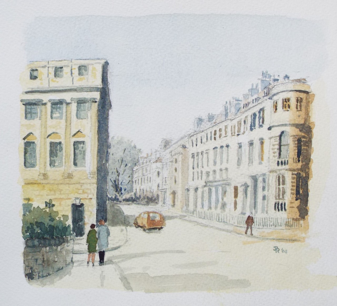 Watercolour - Gay Street, Bath