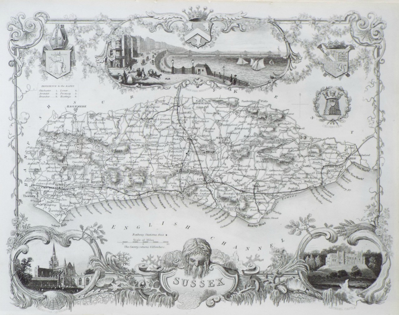 Map of Sussex - Moule