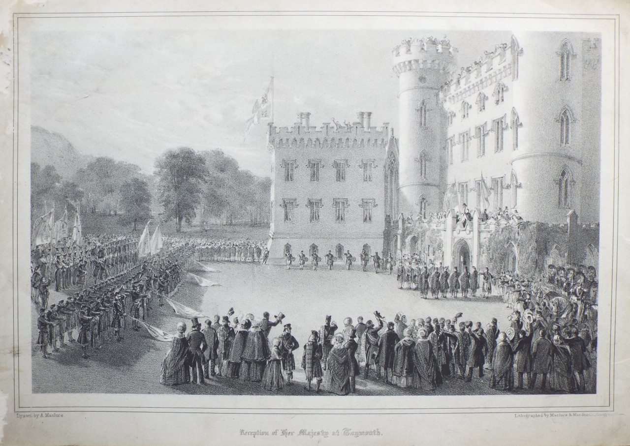 Lithograph - Reception of Her Majesty at Taymouth. - Maclure