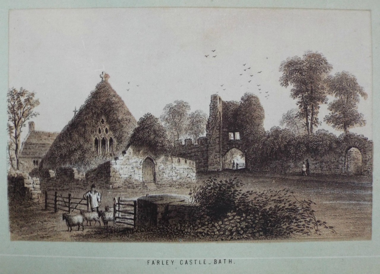Chromo-lithograph - Farley Castle _ Bath. - T