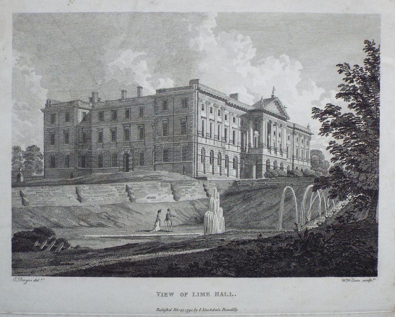 Print - View of Lime Hall. - Wilson