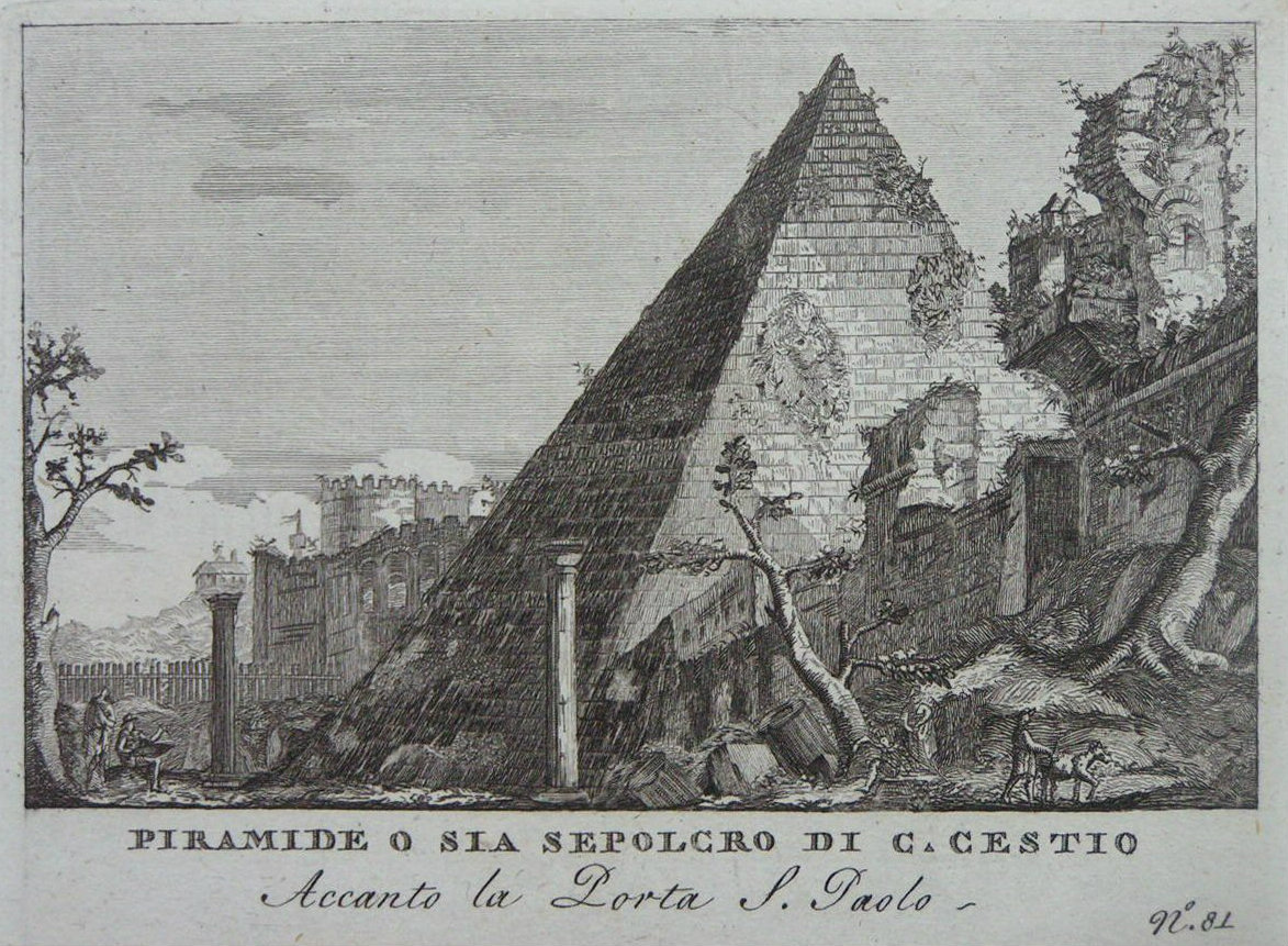 Print - Piramide o Sia Sepolcro di C. Cestio Accanto la Porta S. Paolo
