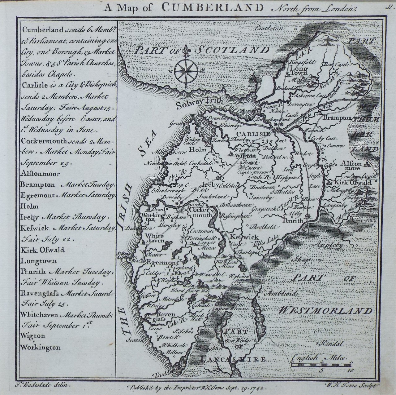 Map of Cumberland