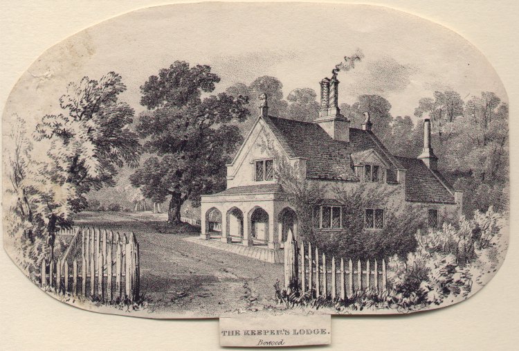 Lithograph - The Keeper's Cottage. Bowood