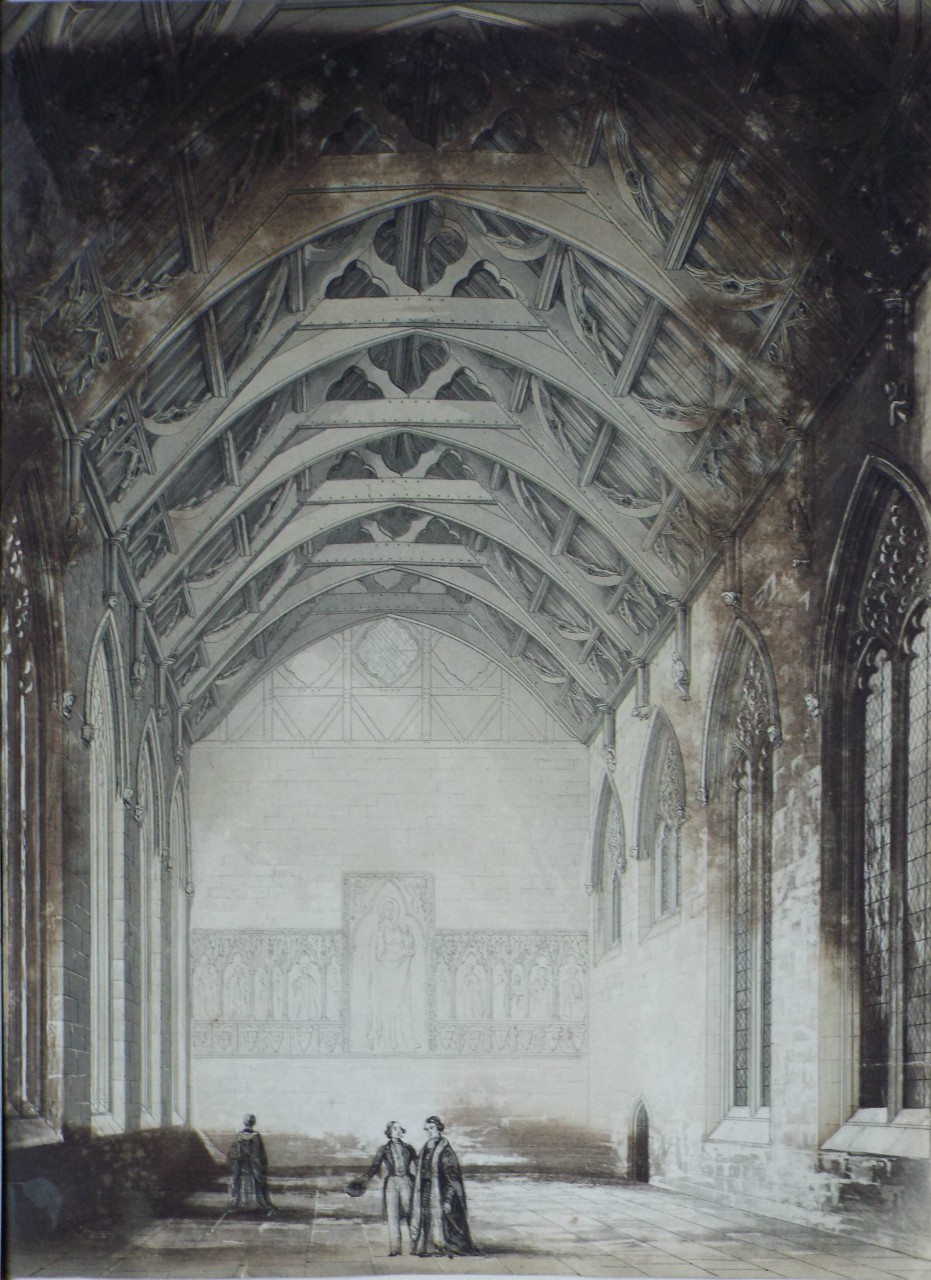 Print - The Ancient Gusten Hall Worcester, as Proposed to be Restored.
